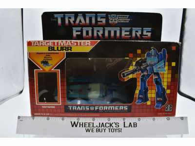 Blurr TARGETMASTER NR MINT FIGURE MIB 100% Complete 1987 Vintage G1 Transformers