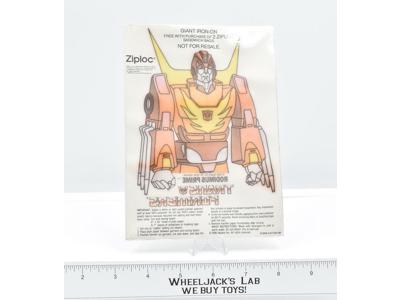 Iron-On Rodimus Prime Premium 1986 Ziploc G1 Transformers Vintage The Movie