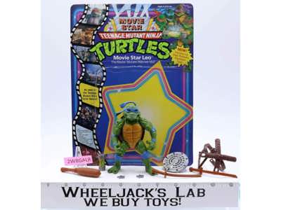 Movie Star Leo W/Card 100% Complete TMNT 1992 Playmates Vintage Action Figure