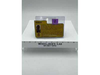 European Roadblock #2 Filecard G.I. Joe Vintage 1988