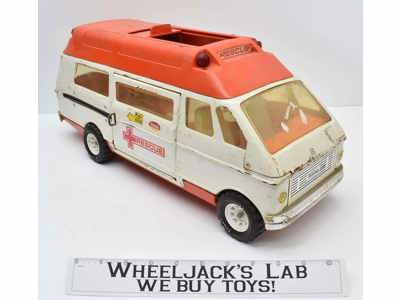 Rescue Van Ambulance 3875 1974 18" Pressed Steel Tonka Clear Headlights