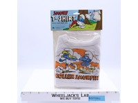 Roller Smurfing T-Shirt for 22" Floppy Plush The Smurfs 1981 Vintage NEW SEALED