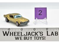 Custom Mustang #2 Gold 1968 Redline Hot Wheels Mattel Vintage RL