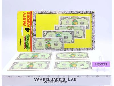 Turtle Money Party Favors Teenage Mutant Ninja Turtles TMNT 1990 Unique