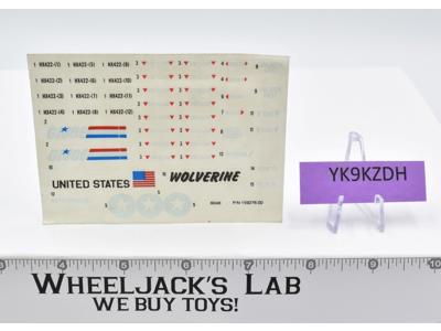 Wolverine NEW UNUSED Decal Sticker Sheet G.I. Joe 1983 Hasbro Vintage