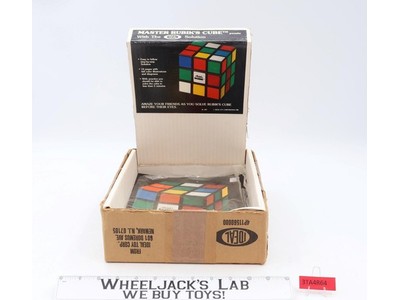 Rubik's Cube Puzzle Solution Store Display Box W/ 13 Books 1981 Ideal Vintage