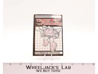 Smokescreen Action Figure Instruction Manual 1985 Vintage Hasbro G1 Transformers
