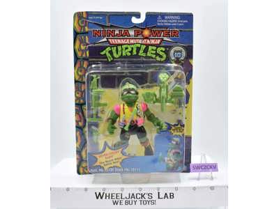 Sewer Cyclin' Raph Teenage Mutant Ninja Turtle Ninja Power TMNT Playmates MOSC