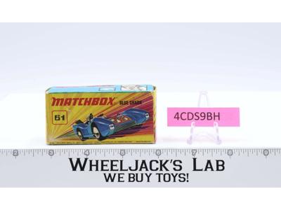 Blue Shark No. 61 Lesney Superfast Matchbox 1971 W/Box England Vintage