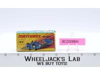 Blue Shark No. 61 Lesney Superfast Matchbox 1971 W/Box England Vintage