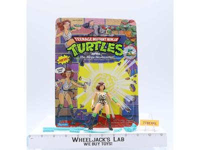 April the Ninja Newscaster 100% Complete W/Card TMNT 1994 Playmates Figure