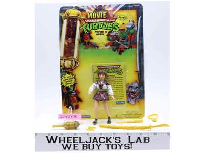 April Movie III w/Cardback 100% Complete TMNT 1993 Playmates Vintage Figure