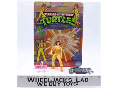 April O'Neil Blue Stripe w/Cardback TMNT 1993 Playmates Vintage Action Figure