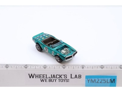 Light My Firebird Aqua w/ Button 1969 1970 Redline Vintage Hot Wheels Mattel RL