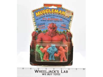 Muscle Men Musclemania New MOSC 1984 Vintage Rubber Wrestler Action Figures