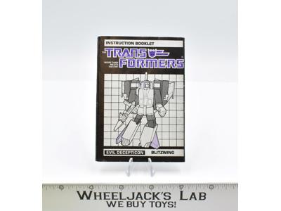 Blitzwing Instruction Manual Booklet 1985 Hasbro G1 Transformers
