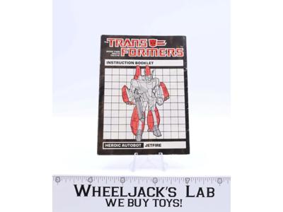 Jetfire Instructions Manual Booklet 1985 Hasbro G1 Transformers Vintage Figure