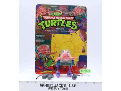 Krang W/Card 100% Complete TMNT 1989 Playmates Vintage Action Figure