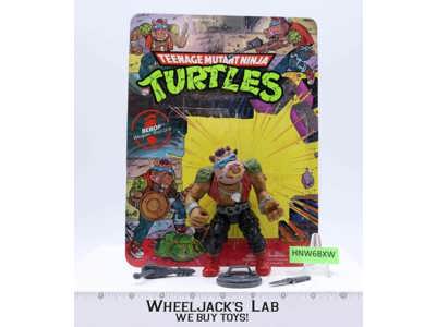 Bebop SOFT HEAD 100% Complete W/Card TMNT 1988 Playmates Action Figure