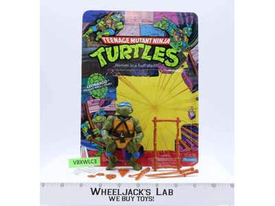 Leonardo HARD HEAD 100% Complete W/Card TMNT 1988 Playmates Action Figure