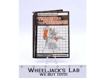 Ultra Magnus Instruction Booklet Manual 1986 G1 Transformers Vintage