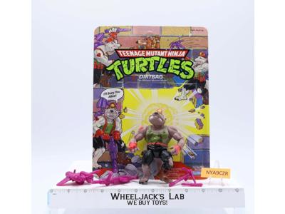Dirtbag 100% Complete W/Card TMNT 1991 Playmates Vintage Action Figure
