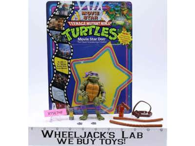 Movie Star Don W/Card 100% Complete TMNT 1992 Playmates Action Figure