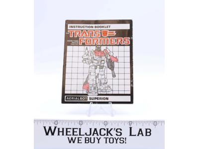 Superion Giftset Action Figure Instruction Manual Booklet 1985 G1 Transformers