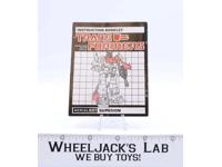 Superion Giftset Action Figure Instruction Manual Booklet 1985 G1 Transformers