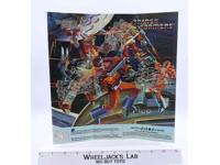 Rodimus Prime Insert Poster Glow In The Dark 1986 G1 Transformers Vintage