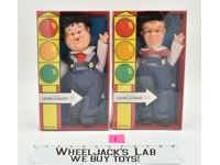 Laurel and Hardy #1 2x New Soft Stuffed Dolls Vintage 1982 Goldberger