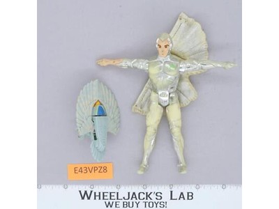 Quicksilver w/ Tally Hawk Silverhawks Complete 1986 Kenner Telepix Action