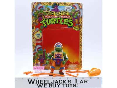 Chief Leo 100% Complete W/Card TMNT 1992 Playmates Action Figure