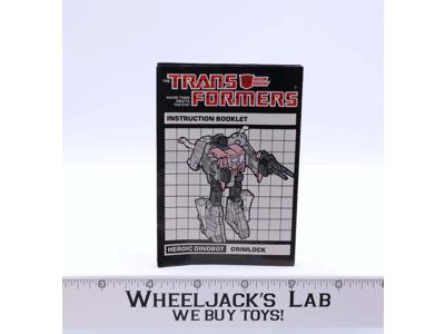 Grimlock Instruction Manual Booklet 1985 Hasbro G1 Transformers