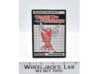 Chromedome Action Figure Instruction Manual Booklet 1987 Hasbro G1 Transformers