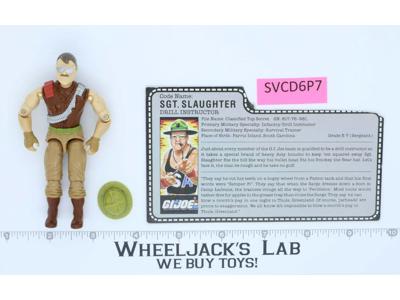 Sgt. Slaughter V3 100% Complete G.I. Joe 1988 Hasbro Vintage Action Figure
