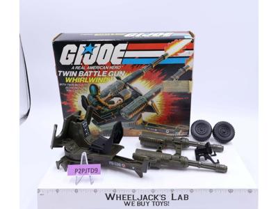 Twin Battle Gun Whirlwind W/ Box Complete GI Joe 1983 Action Hasbro Vintage