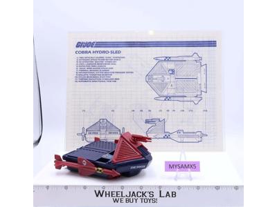 Cobra Hydro-Sled 100% Complete 1986 GI Joe Hasbro Vintage Action Figure Vehicle