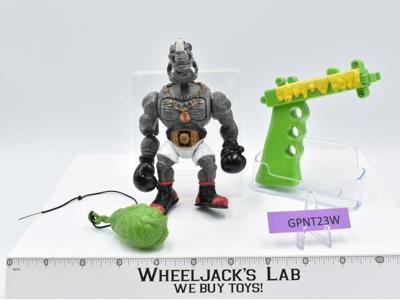 Power Punchin' Rocksteady Complete Smash 'Em Bash 'Em TMNT Turtles 1992 Playmate
