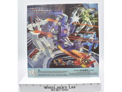 Metroplex Insert Poster Glow In The Dark 1985 G1 Transformers Vintage