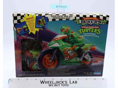 Road Racin' Mike W/Kowabunga Bike 100% Complete TMNT Bikers 1994 Playmates