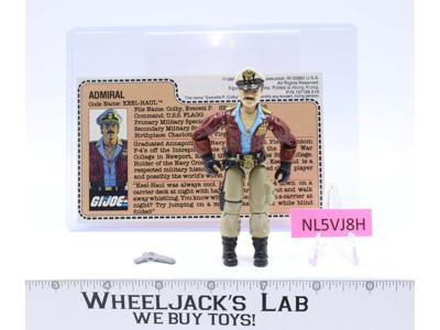 Admiral Keel-Haul V1 RED CARDBACK 100% Complete G.I. Joe 1985 Hasbro Vintage