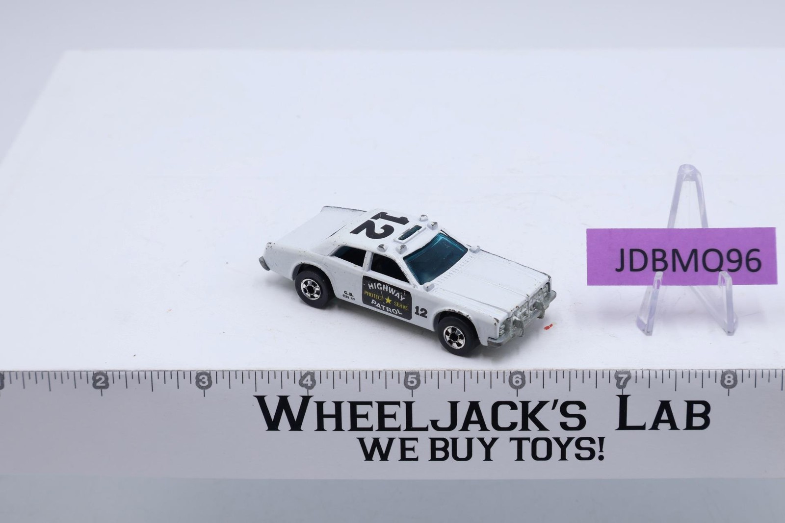 Highway Patrol Car 12 White 1977 Blackwall Hot Wheels Mattel Vintage