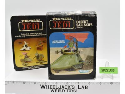 Desert Sail Skiff 100% Complete W/Box ROTJ 1983 Star Wars Vintage Kenner Vehicle