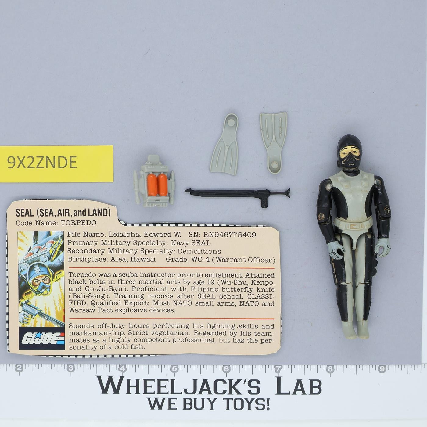 Torpedo V1 100% Complete G.I. Joe 1983 Hasbro Vintage Action Figure