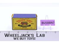 Matchbox Lesney #5 London Bus Visco Static RED W/Gray Wheels W/Box