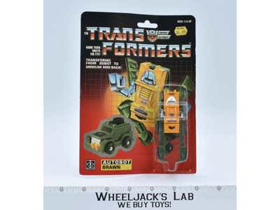 Brawn  NEW MOSC SEALED G1 Transformers 1985 Hasbro Vintage Action Figure