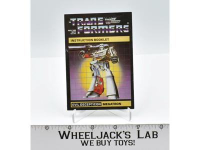 Megatron Action Figure Vintage Instruction Manual 1985 Hasbro G1 Transformers