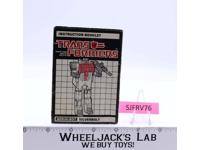 Silverbolt Instruction Manual Booklet 1986 Hasbro G1 Transformers