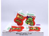Lot of 4 Mini Christmas Stockings Teenage Mutant Ninja Turtle TMNT 1990 Mirage